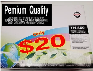 Brother TN-850 Black Toner Cartridge Premium Quality Ink NEW - 06-2026 (2 Avail) - Picture 1 of 4
