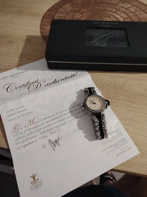 MONTRE WATCH GIO MONACO GENEVE OBLOIDE DIAMOND 476-BFWD BIG DATE SWISS MEN  Foto 1 de 4