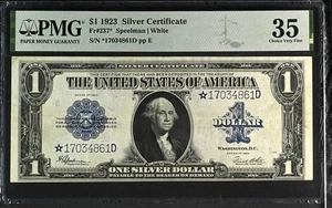 1923 $1 Silver Certificate Fr 237* Star Note PMG 35 - Picture 1 of 2