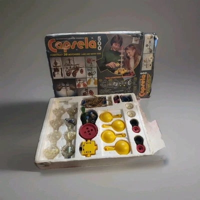 Capsela 500 Motorized Science Land & Water Toys (1978) Building Set READ AS-IS - Image 1 of 4