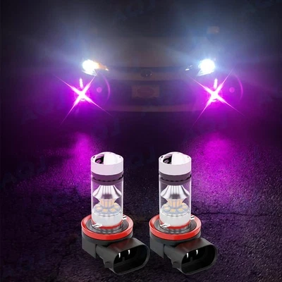 Bombillas antiniebla LED DRL H11 rosa púrpura para Chevrolet Spark EV 2014-2015 Foto 1 de 4