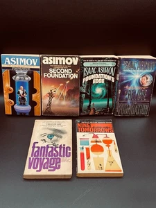 Lot of 6 Isaac Asimov Sci-Fi Fantasy Paperback Novels Vintage - Picture 1 of 15