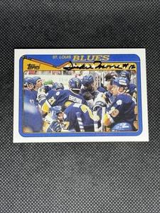 1990-91 Topps St. Louis Blues Signed Auto Team Card #220 ~ COA - Picture 1 of 3