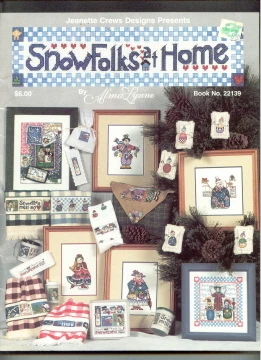 CROSS STITCH 1997 SNOWFOLKS at Home CHRISTMAS Jeanette Crews 18 SNOWMAN Designs - Image 1 of 2