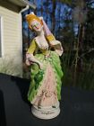 Vintage Colonial Woman Hand Painted Figurine Made in Occupied Japan 7 1/2" High