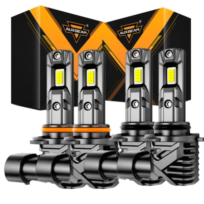 AUXBEAM LED Headlight High/Low Bulbs For GMC Sierra 1500 2500 C/K Pickup 1999-06 - Image 1 of 4