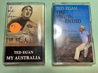 Two Signed Ted Egan Cassette Tapes - My Australia & The Vision Splendid Foto 1 de 4