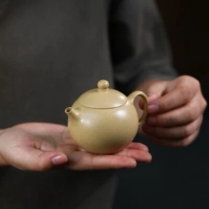 Tetera Xishi Puer 110cc Yixing Zisha Arcilla Verde Original Benshan Lvni Hecha a Mano - Imagen 1 de 10