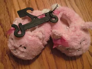 Infant SLIPPERS~Fluffy Pink Bunnies~Infant Size 2~NEW with tags - Picture 1 of 1