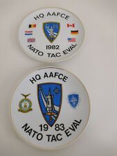 2 X Nato Tac Eval  HQ AAFCE Plates fourth Allied Tactical Wall Hanger 1982 1983 
