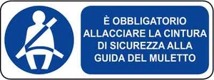 ADESIVO segnaletica obbligo allacciare la cintura 330x125 mm - Imagen 1 de 1