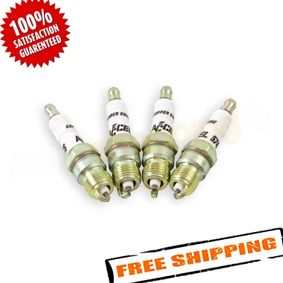 Juego de bujías cortas de cobre ACCEL 8198 14 mm rosca .460" alcance HP Foto 1 de 4