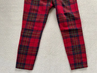 Calças fáceis xadrez vermelho Comme des Garcons - Imagem 1 de 4