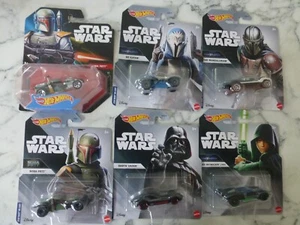 HOT WHEELS STAR WARS CHARACTER CARS X 5 PLUS BOBBA FETT - Picture 1 of 2