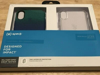 Brand New!! Two Speck Apple iPhone X/Xs Cases Candyshell Fit + Gemshell Glitter - Image 1 of 3