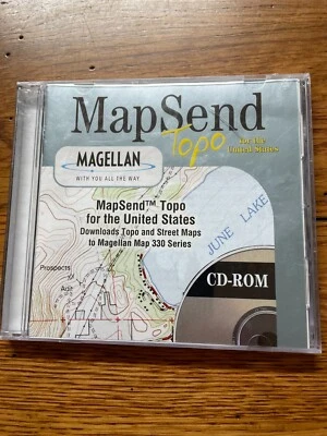 MAGELLAN MapSend US Topo CD-ROM for Magellan Map 330 Series #980611 2001 NEW - Image 1 of 2