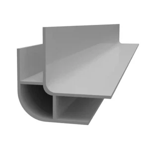 1-1/4 In. X 1-1/4 In. X 8 Ft. Gray Rounded outside PVC Trim Corners (2 per Box) - Picture 1 of 12