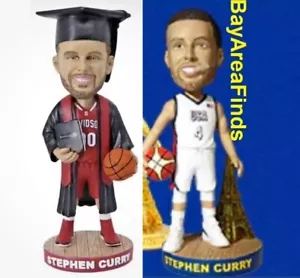 Golden State Warriors Stephen Curry Equipo Graduado Universitario EE. UU. Baloncesto Bobblehead - Imagen 1 de 3