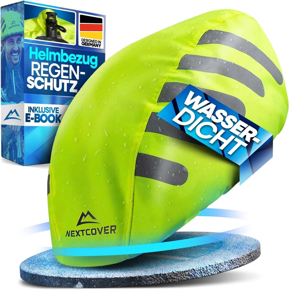 Nextcover® Universal Fahrradhelm Regenschutz 100% Wind- & Wasserdicht Helm Cover