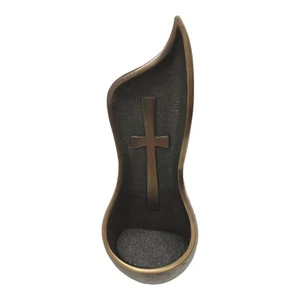 Genesis Heredities Bronze Color Holy Water Font Cross - Picture 1 of 9