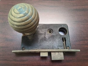 Antique WELCH Beehive Brass Doorknob & Entry Door Lock / Heavy 7.5" x 4" x 4" - Picture 1 of 24