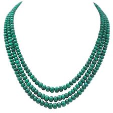 410.00Ct Round Shape 100% Natural Emerald Women's Beaded Necklace