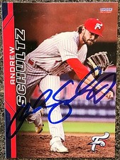 Andrew Schultz Signed IP 2023 Reading Fightin Phils Card Philadelphia Phillies!
