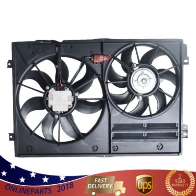Ventilador doble de refrigeración del radiador 2005 2006-2017 2018 para Volkswagen Jetta Passat Foto 1 de 4
