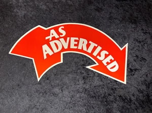 Vintage Rexall Drogerie Papierschild Werbung Pfeilaufsteller "wie beworben" - Bild 1 von 4