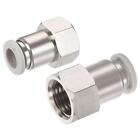 2pcs Push to Connect Fittings 1/4PT Female Thread Fit 8mm Tube OD Copper