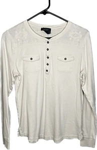 Lauren Ralph Lauren Jeans Co Women’s White Long Sleeve Shirt Size Large - Picture 1 of 4
