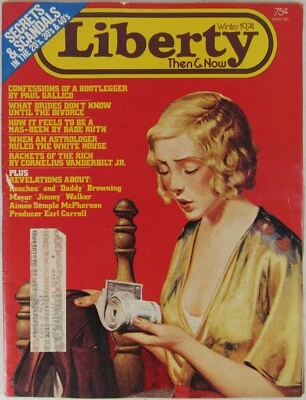 Liberty Then & Now Magazine Winter 1974 Babe Ruth Earl Carroll Aimee Semple Foto 1 de 4