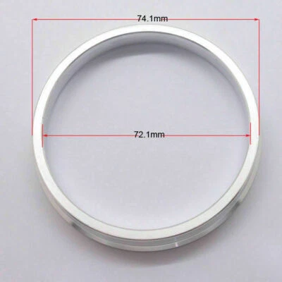 4pcs Aluminum Alloy Car Wheel Bore Spacer Car Hub Centric Rings 74.1OD to 72.1ID - Image 1 of 4