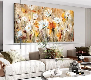 VEAEE Flowers Wall Art for Living Room Abstract Floral Canvas Pictures Modern... - Picture 1 of 8