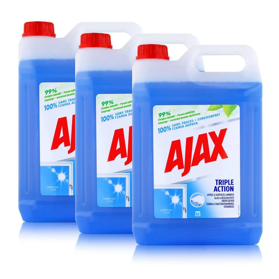 Ajax Glasreiniger 5L - Für Glas & beschichtete Oberflächen (3er Pack) - Bild 1 von 1