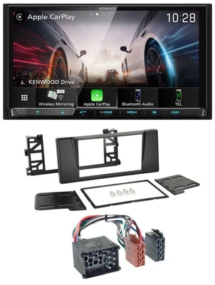 Kenwood MP3 2DIN USB DAB Bluetooth Autoradio für BMW 5er (E39) X5 Rundpin - Bild 1 von 4