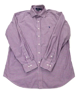 Ralph Lauren Men’s XL Non-Iron Dress Shirt Check Plaid Cotton Classic Fit Polo - Picture 1 of 12