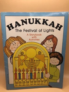 Chanukka jüdischer Feiertag Kindergeschichten- und Aktivitätsbuch UNBENUTZT Judentum Vintage - Bild 1 von 12