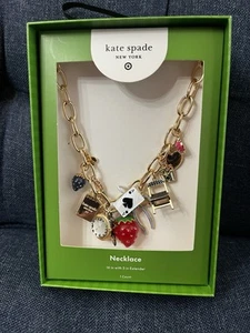 NEW**Target + KATE SPADE NEW YORK - CHUNKY CHARM - GOLD NECKLACE - Picture 1 of 6