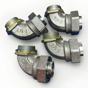 4x Hubbell 1-1/2" 90° connettori per condotti connettore a tenuta di liquido gomito - Foto 1 di 5