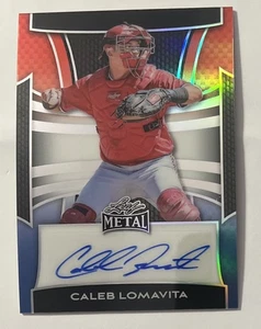 2025 Leaf Metal Red White & Blue CALEB LOMAVITA Washington Nationals AUTO RC 1/1 - Picture 1 of 2