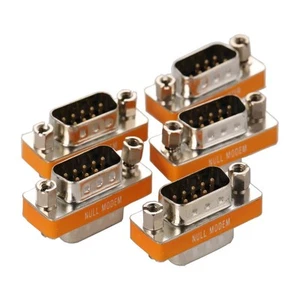 DB9 Null Modem Adapter Male to Male 5 Pack - Picture 1 of 5