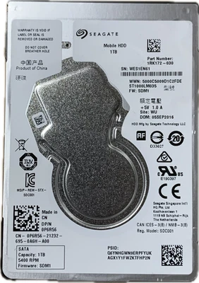 Seagate Mobile 1TB, Internal, 5400 RPM, 2.5" (ST1000LM035) Hard Drive - Image 1 of 3