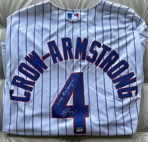 Chicago Cubs Pete Crow Armstrong Autographed Official Cubs Jersey Inscribed  - Picture 1 of 4