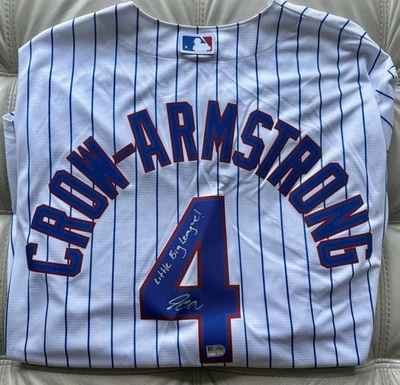 Chicago Cubs Pete Crow Armstrong Autographed Official Cubs Jersey Inscribed  - Image 1 of 4