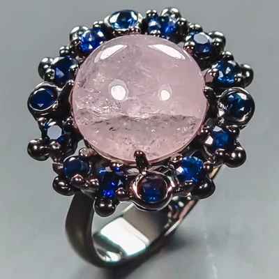 New Arrived 5 ct Natural Morganite Ring 925 Sterling Silver Size 8 /R442065 - Image 1 of 4