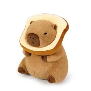 Cute Capybara Plush Pillow with Wearable Toast Headgear Stuffed Animal Bread - Picture 1 of 7