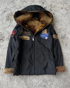 VTG STREETWEAR IF WAS SIX NINE TYPE CROPPED Y2K STYLE FUR JACKET 00` - Picture 1 of 13