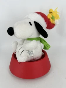 PER RICAMBI! Ciotola per cani da slitta Peanuts Hallmark peluche Snoopy Woodstock *solo suono - Foto 1 di 13