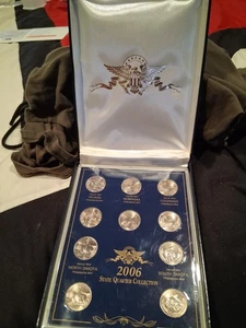 2006-P & D 25c STATE QUARTER 10-coin COLLECTION USCG w/ case & box  - Picture 1 of 2